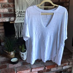 Free People keyhole neck tee